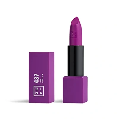 Obrázek 3INA MAKEUP The Lipstick 437 fialová matná rtěnka s vitaminem E a bambuckým máslem dlouhotrvající vysoce pigmentovaný krém vanilková vůně veganská bez Cruelty