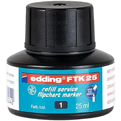 Obrázek edding plnicí inkoust Ftk 25, f. Flipchartm., 25 ml, černá