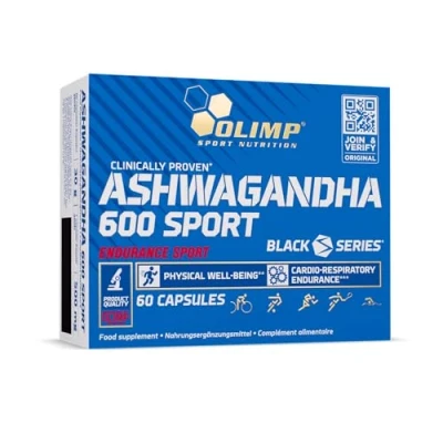 Obrázek OLIMP SPORT NUTRITION Ashwagandha 600 sportovních kapes. Bio kořenový extrakt z Ashwagandy (KSM 66) ve vysokých dávkách (60 kapslí)