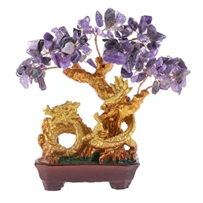 Obrázek Dragonbaum aus Amethyst Feng Shui der Harmonie, Reichtum und Schutz asiatische Dekoration