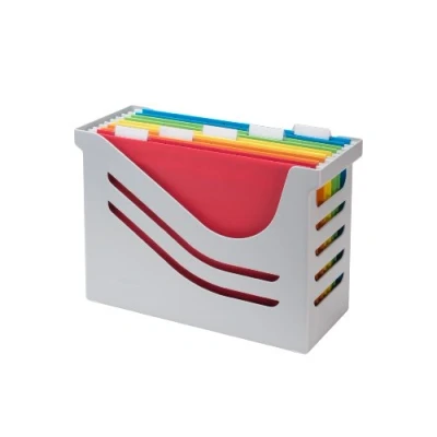 Obrázek Jalema Re Solution Office Box, 2658026997, závěsný registr včetně 5 závěsných složek A4, barevně tříděné, šedé