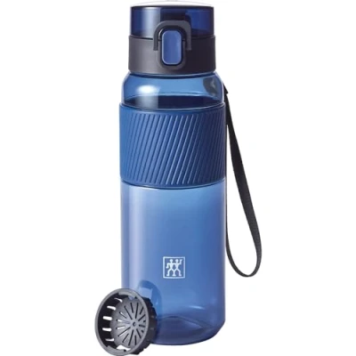 Obrázek ZWILLING láhev na pití bez BPA, vodu pro fitness, volný čas a kancelář, sportovní z tritanu, tmavě modrá, 680 ml