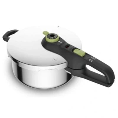 Obrázek Tefal Secure Trendy tlakový hrnec indukční 4l, 2stupňový regulátor pečení: intenzivní stupeň 117 C, ochrany 112 kapslové dno, pro všechny typy sporáků, ušlechtilá