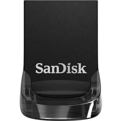 Obrázek SanDisk Ultra Fit USB 3.2 flash disk 128 GB (pro notebooky, herní konzole a automatické audio systémy, Plug and Stay, čtení 400 MB/s, software RescuePRO Deluxe)