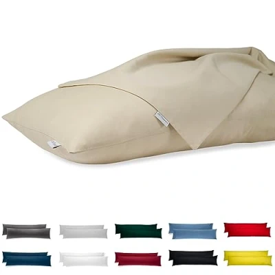 Obrázek polštář pro spaní na boku, potah 40 x 145 bavlna Premium Satin sada 2 ks povlak lůžko/pohovku látka měkká rezistentní hypoalergenní proti roztočům, zakrytý zip,