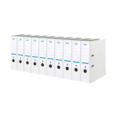Obrázek Elba Pořadač A4, Smart Pro, 8 cm široký, vnější plast, bílý, 10 kusů