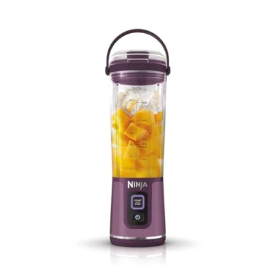 Obrázek Ninja Přenosný mixér Blast / Blender Smoothie Maker, 530ml hrnek, víčko zabezpečené proti protékání, výkonný mini stojanový mixér, bezdrátový a dobíjecí, drtí zmrzlinu ovoce, fialová, BC151EUPR