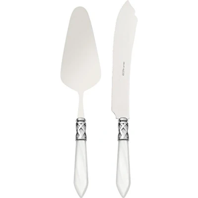 Obrázek BUGATTI alc1 m n4220/21 Aladdin, 2 teiliges Set Service für Kuchen Stahl/ABS weiß 30,5 x 14 3 cm