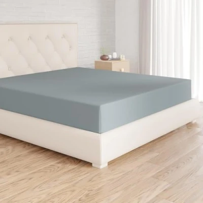 Obrázek Amazon Basics napínací prostěradlo, 180 x 200 30 cm, mikrovlákno, prostěradlo výška matrace do lázně modrá
