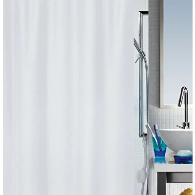 Obrázek Spirella Sprchový závěs proti plísním antibakteriální, omyvatelný, vodotěsný polyester, &quot;Primo&quot;, 180 x 200 cm, bílý