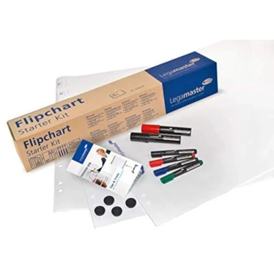 Obrázek Legamaster 7 124900 Flipchart Starter Kit, sada příslušenství s flipchartovým papírem, popisovači a magnety