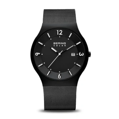 Obrázek BERING Pánské hodinky Solar Movement Collection s ušlechtilou ocelí a safírovým sklíčkem 14440 XXX náramkové hodinky, černá/černá, černá/černá