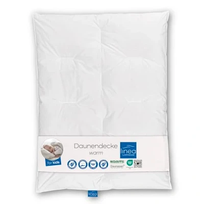 Obrázek Böhmerwald KIDS péřová deka, vhodná pro alergiky, 90 % prachové peří / 10 peří, hmotnost náplně: 450 g, tepelná třída: teplá, bílá, velikost: 100 x 135 cm, OEKO TEX Standard