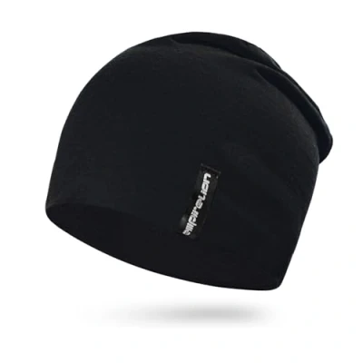 Obrázek Empirelion Slouch Beanie čepice pletený klobouk tenké běhání lehká s lebkou unisex pro dámy a pány, černá