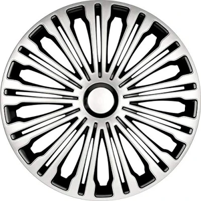 Obrázek AUTO STYLE Sada ozdobných krytů kol Volante 17 palců stříbrná/černá