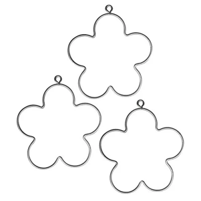 Obrázek Rayher 24084000 drátěné květiny, 7,5 cm ø, 3 kusy, květina z kovového drátu, drátěná květina, forma na omotání, ruční práce, dekorace