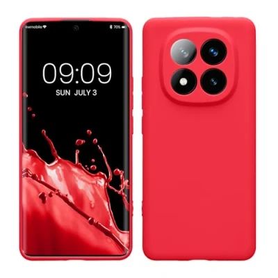 Obrázek kwmobile pouzdro na mobil kompatibilní s Xiaomi Redmi Note 14 Pro+ 5G / Pro Plus z měkkého silikonu neonově růžové