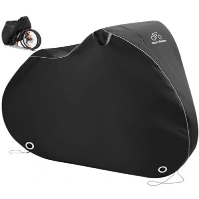 Obrázek TeamObsidian Fahrradabdeckung wasserdichte Fahrradgarage für 2 Fahrräder Hochbelastbare Strapazierfähige Fahrrad Abdeckung &amp; Regenschutz Outdoor Fahrradschutzhülle Fahrradplane