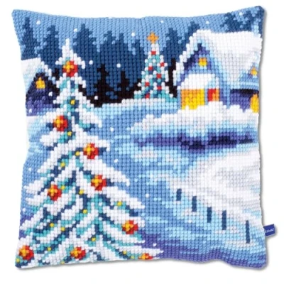 Obrázek Vervaco PN 0148429 pro 0154633 vyšívací sada vyšívání křížkovým stehem polštář Vorgedruckt, bavlna, Bílá, 40 x 0,3 cm