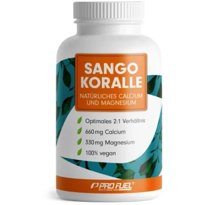 Obrázek Sango mořský korál 180 kapslí, vysoká dávka 660 mg vápníku + 330 hořčíku denně, přírodní komplex a bez nežádoucích přísad, zásoba na 60 dní, 100% veganský