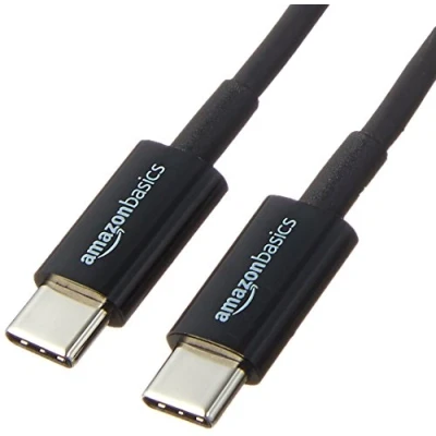 Obrázek Amazon Basics Rychlonabíjecí kabel, USB C na 2.0, 480 MBit/s, certifikace IF, pro Apple iPhone 15, iPad, Samsung Galaxy, tablety, laptopy, 1,8 m, černý