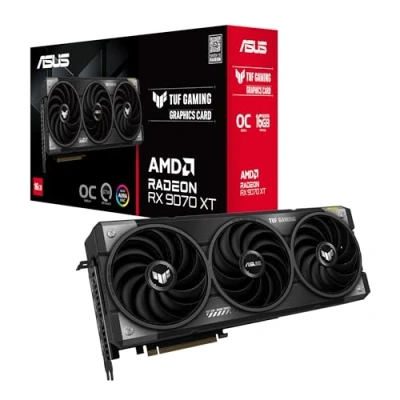 Obrázek ASUS TUF Gaming Radeon RX 9070 XT OC Edition 16GB GDDR6 grafická karta (AMD RX9070XT, PCIe 5.0, 1x HDMI 2.1b, 3X DisplayPort 2.1a, 3.125 Slot Design, RX9070XT O16G GAMING)