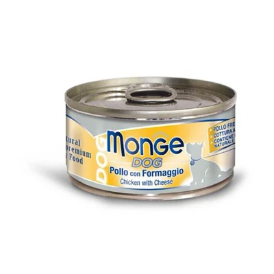 Obrázek Konzerva MONGE Dog kuřecí se sýrem 95g