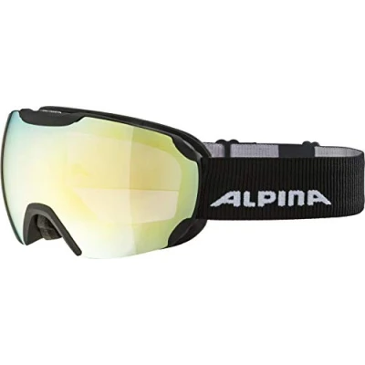 Obrázek ALPINA PHEOS Q LITE zrcadlové, kontrastní lyžařské brýle se 100% UV ochranou pro dospělé, černé matné zlaté SPH.., One Size