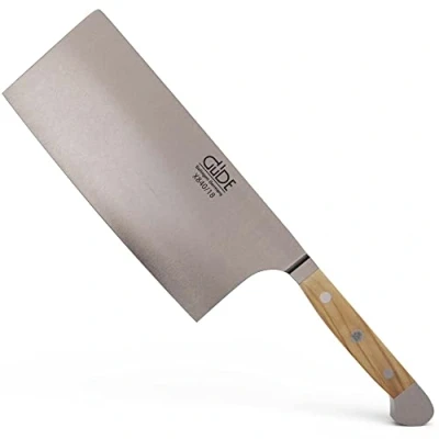 Obrázek GÜDE Solingen China kuchařský nůž kovaný, 18 cm, olivové dřevo, ALPHA Olive, dvojitý krok, Handmade Germany