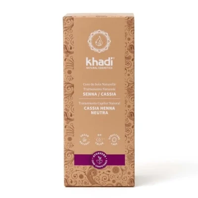 Obrázek khadi SENNA CASSIA rostlinná barva na vlasy, bezbarvá intenzivní péče pro lesk, objem a pružnost, přírodní vlasy 100% rostlinná, veganská, certifikovaná kosmetika, 100 g