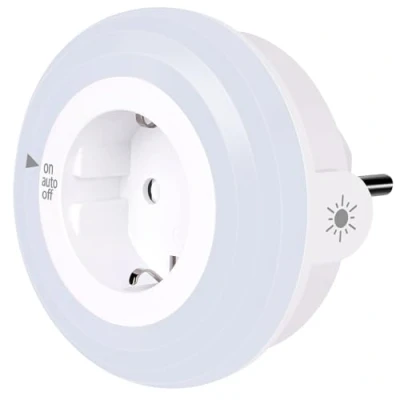 Obrázek emotionlite noční světlo zásuvka se senzorem stmívání, LED lampa děti ochrana senzor jasu, Auto/ON/OFF světelným 4 nastavitelné jas teplá bílá 2700 K 1 kus