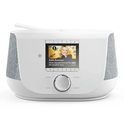 Obrázek Hama DAB+ digitální rádio internetové (Smart Radio s dvoupásmovým reproduktorem a funkcí nabíjení mobilního telefonu, WLAN/DAB/DAB+/FM, Bluetooth/Spotify Streaming, staniční tlačítka, rádiový