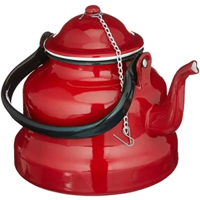 Obrázek Ibili Rychlovarná konvice Roja 1 l ze smaltované oceli v červené, 10 x 20 cm
