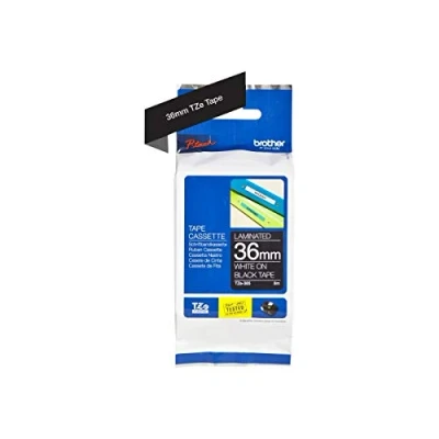 Obrázek Brother Originální P touch popisovací páska TZe 365 36 mm, bílá na černé (kompatibilní s P3600, P9600, P9700PC, P9800PCN), 1724265,