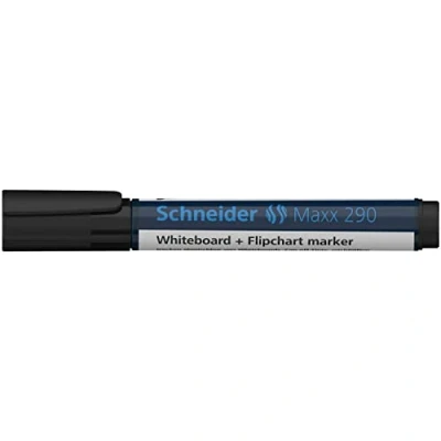 Obrázek Schneider Maxx 290 zvýrazňovač (pro bílé tabule a flipcharty, tloušťka linky: 2 3 mm) balení 10 ks černá