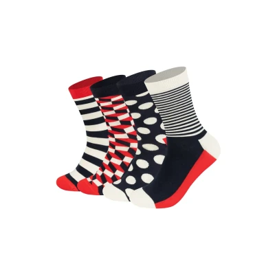 Obrázek Happy Socks Classic GIFT SET Unisex 4 PACK Ponožky, Velikost: 41 46, Navy multi