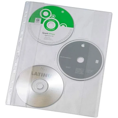 Obrázek VELOFLEX 4359000 obal na CD DBGM, balení 10 ks DIN A4 3 CD, s uzavírací klapkou čiré