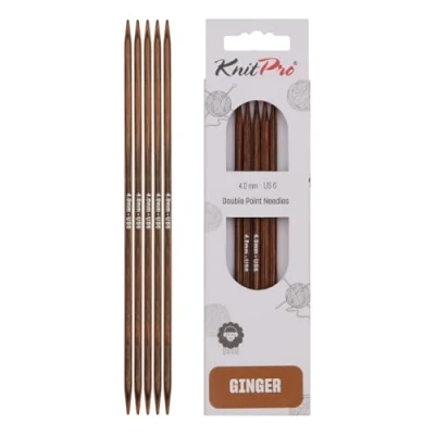 Obrázek KnitPro 31009 jehlice, dřevo, přírodní/hnědá, 15 cm, 4 mm, 5