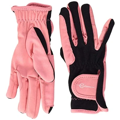 Obrázek Covalliero Dětské jezdecké rukavice Lilli Black/pink, velikost M rukavice,