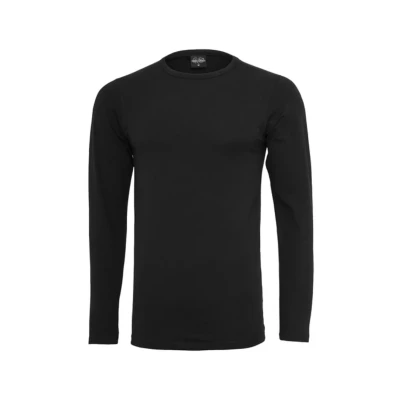 Obrázek Urban Classics Fitted Stretch L/S Top s dlouhým rukávem, Muži, Velikost: Small, Black