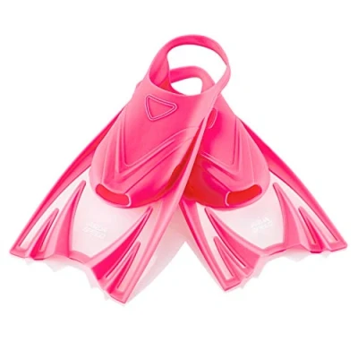 Obrázek Aqua Speed Krátké plavecké Ploutve pro děti dívky I gumové Plavací trénink s krátkými ploutvemi Tréninkové růžové Snorkel Fins Plavání Pink, vel. 30 34