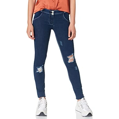 Obrázek Freddy Damen Wrup1rc008 Hose, Blau (Jeans Scuro/Cuciture Bianche J0W), 34 (Herstellergröße: X Small)