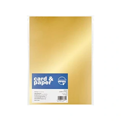 Obrázek Creativity Inspired Basic Gold A4 170 g/m² Kartenpackung, 50 Blatt, einseitig zum Basteln, Kunstaktivitäten für Kinder und Scrapbooking, ideal Hobbyisten professionelle Bastler, Erwachsene