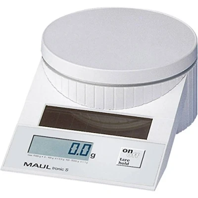 Obrázek Solární poštovní váha MAULtronic S, nosnost 5 kg, minimální zatížení g, 1515002, bílá, 1 kus