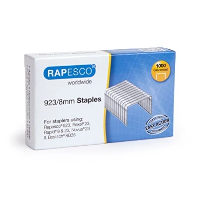 Obrázek Rapesco 1236 923/8 mm, typ 23 pozinkovaných sponek, 1000 kusů