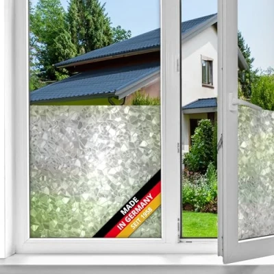 Obrázek d c fix Okenní fólie Splinter Mozaika statická samolepicí Premium 67,5 cm x 1,5 m neprůhledná pro ochranu před pohledy s UV ochranou Ochrana nežádoucími na okno mléčné