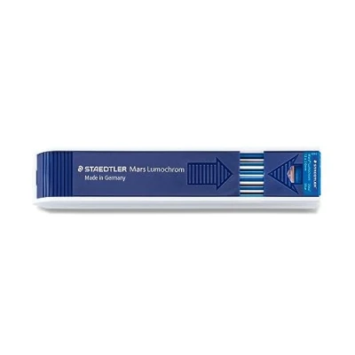 Obrázek STAEDTLER 204 3 barevná náplň Mars Lumochrom, pouzdro s 12 barevnými náplněmi, modré