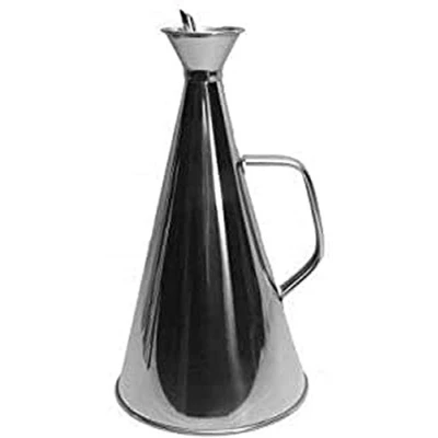 Obrázek Ilsa Aceitera Anti Goteo INOX nádoba na olej odolná proti odkapávání z ušlechtilé oceli, 3/4 l, kov, stříbrná
