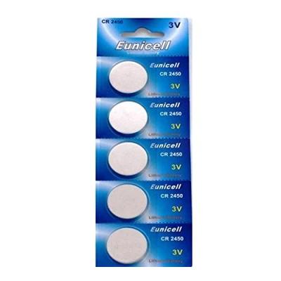 Obrázek 5 x CR2450 3 V Lithium knoflíkový článek 540 mAh (1 blistrů po bateriích) značkové zboží Eunicell