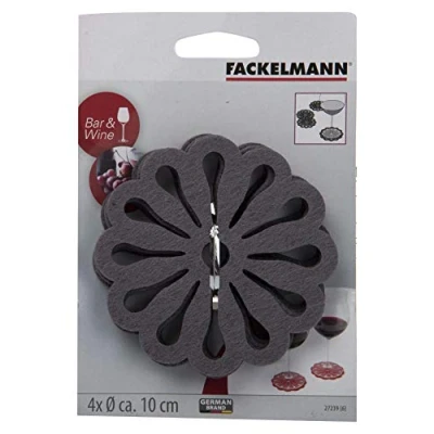 Obrázek FACKELMANN Glasuntersetzer, Edelstahl, Mehrfarbig, 17 x 11.7 1.5 cm, 4 Einheiten